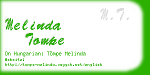 melinda tompe business card